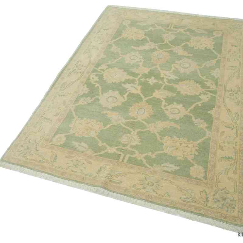 New Hand Knotted Wool Oushak Rug - 3' 11" x 6'  (47" x 72") - K0040986