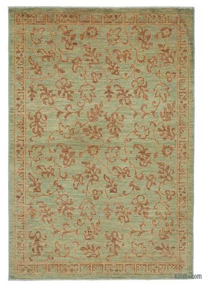 New Hand Knotted Wool Oushak Rug - 3' 10" x 5' 8" (46" x 68")