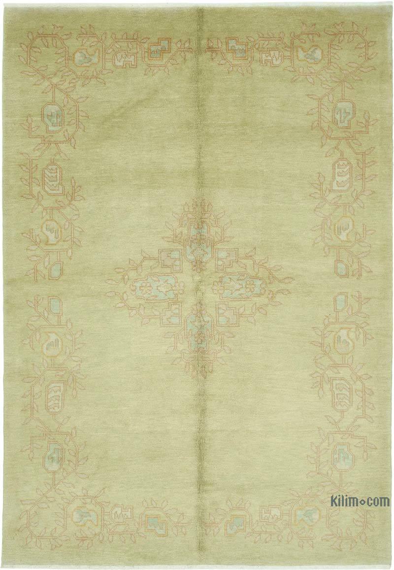 New Hand Knotted Wool Oushak Rug - 6'  x 9'  (72" x 108") - K0040989
