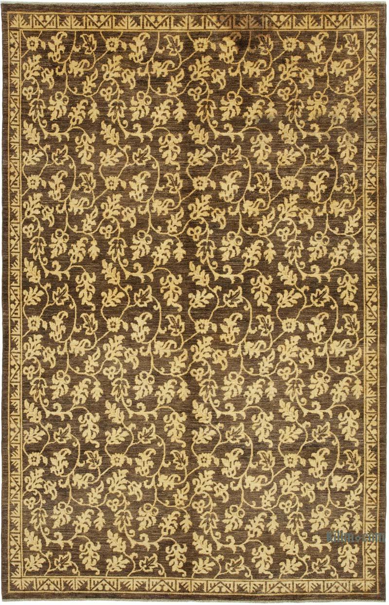 New Hand Knotted Wool Oushak Rug - 6'  x 9' 1" (72" x 109") - K0040994