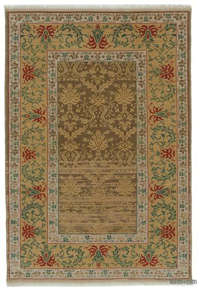 New Hand Knotted Wool Oushak Rug - 4' 1" x 5' 11" (49" x 71")