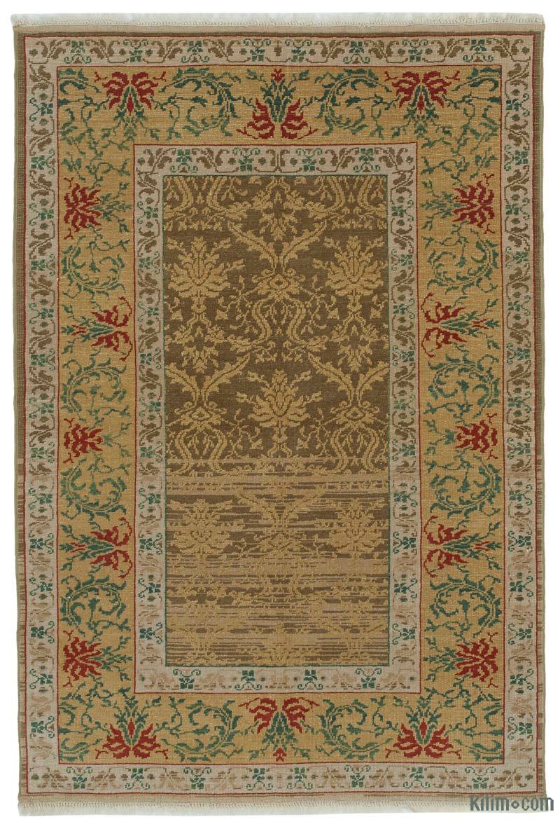 New Hand Knotted Wool Oushak Rug - 4' 1" x 5' 11" (49" x 71") - K0040995