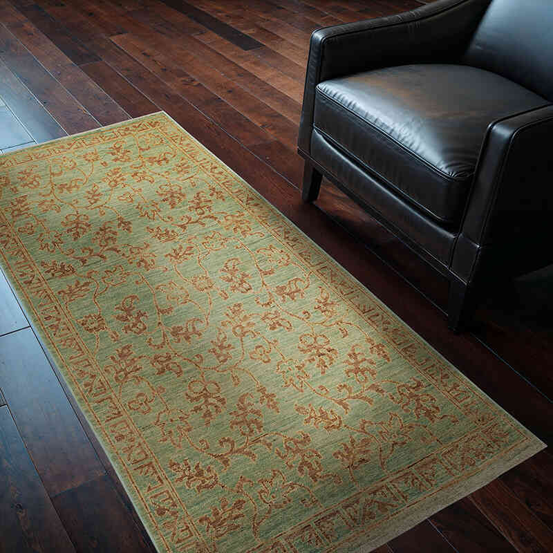 Nueva Alfombra Oushak Tejida a Mano - 91 cm x 176 cm - K0040998