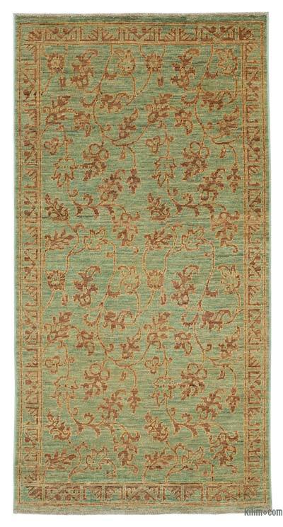 New Hand Knotted Wool Oushak Rug - 3'  x 5' 9" (36" x 69")