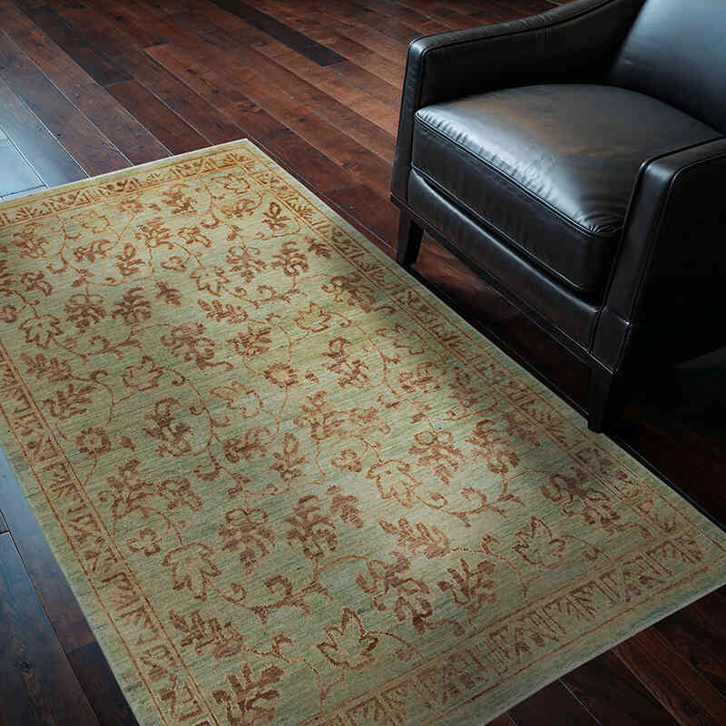 New Hand Knotted Wool Oushak Rug - 3' 9" x 5' 10" (45" x 70") - K0040999