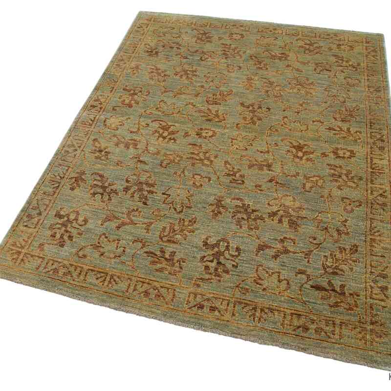 New Hand Knotted Wool Oushak Rug - 3' 11" x 5' 8" (47" x 68") - K0041000