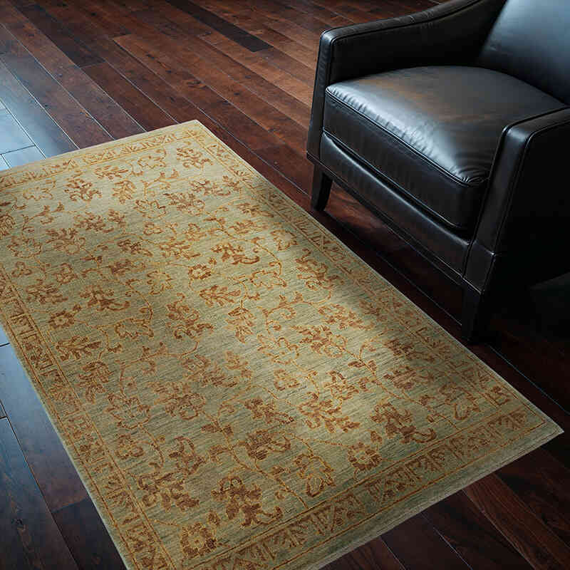 New Hand Knotted Wool Oushak Rug - 3' 11" x 5' 8" (47" x 68") - K0041000