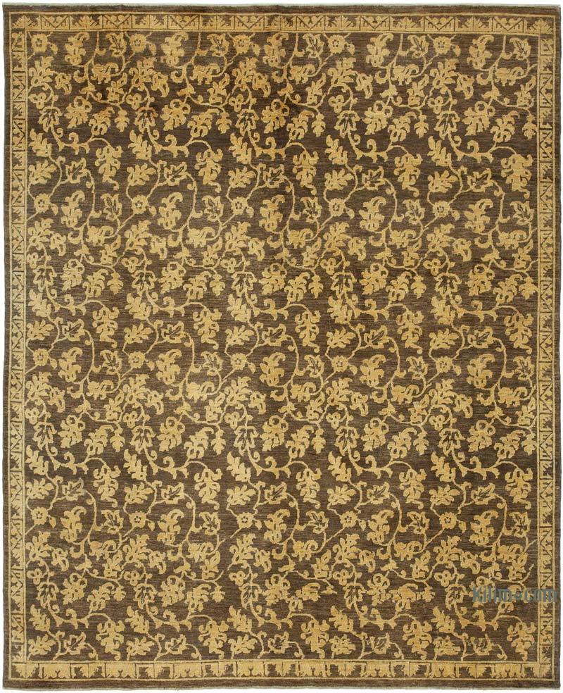 New Hand Knotted Wool Oushak Rug - 7' 9" x 9' 5" (93" x 113") - K0041001