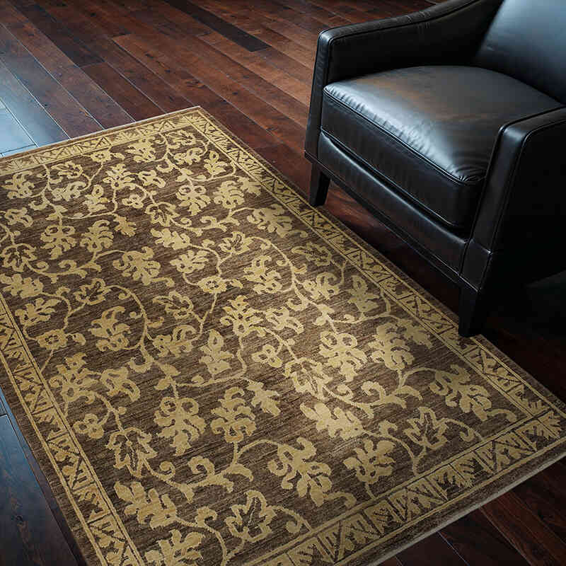 Nueva Alfombra Oushak Tejida a Mano - 121 cm x 180 cm - K0041002