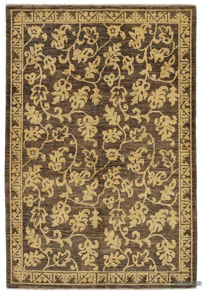 New Hand Knotted Wool Oushak Rug - 4'  x 5' 11" (48" x 71")
