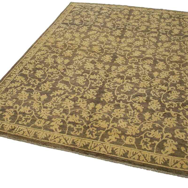 New Hand Knotted Wool Oushak Rug - 6' 1" x 8' 6" (73" x 102") - K0041006
