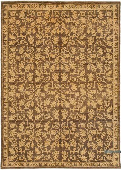 New Hand Knotted Wool Oushak Rug - 6' 1" x 8' 6" (73" x 102")