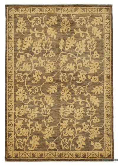 Nueva Alfombra Oushak Tejida a Mano - 124 cm x 180 cm