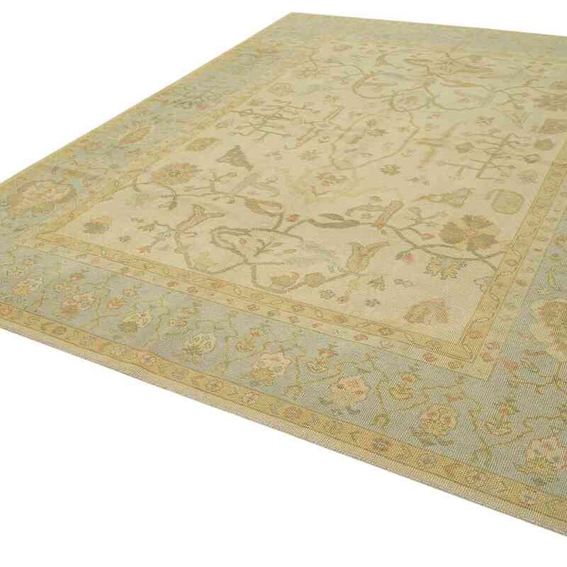 New Hand Knotted Wool Oushak Rug - 8' 6" x 11' 3" (102" x 135") - K0041012