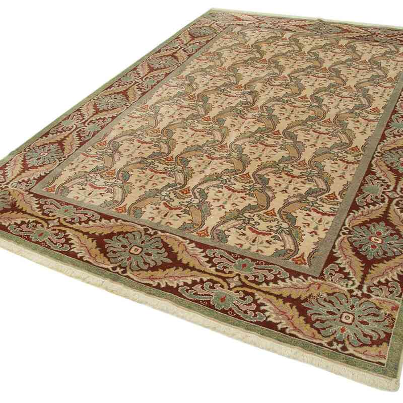 New Hand Knotted Wool Oushak Rug - 6' 6" x 9' 1" (78" x 109") - K0041014