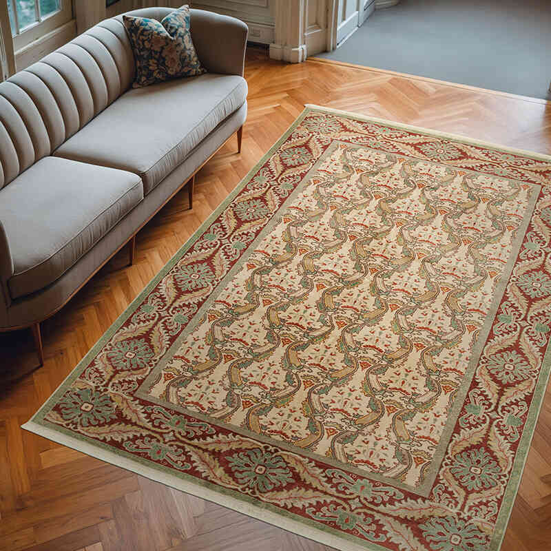 New Hand Knotted Wool Oushak Rug - 6' 6" x 9' 1" (78" x 109") - K0041014