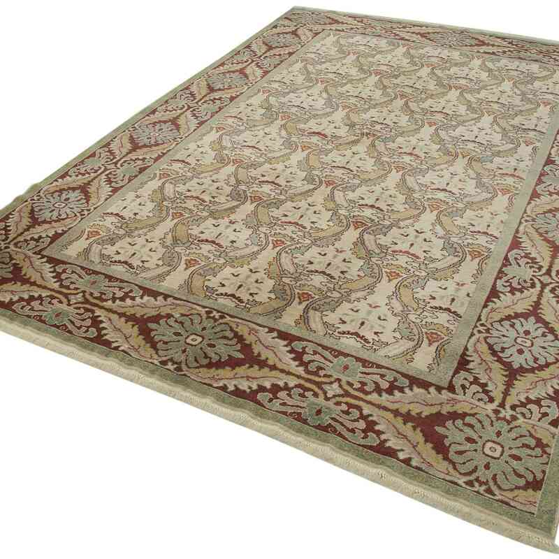 New Hand Knotted Wool Oushak Rug - 6' 6" x 9' 6" (78" x 114") - K0041015