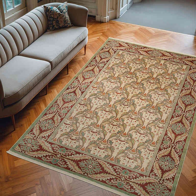 New Hand Knotted Wool Oushak Rug - 6' 6" x 9' 6" (78" x 114") - K0041015