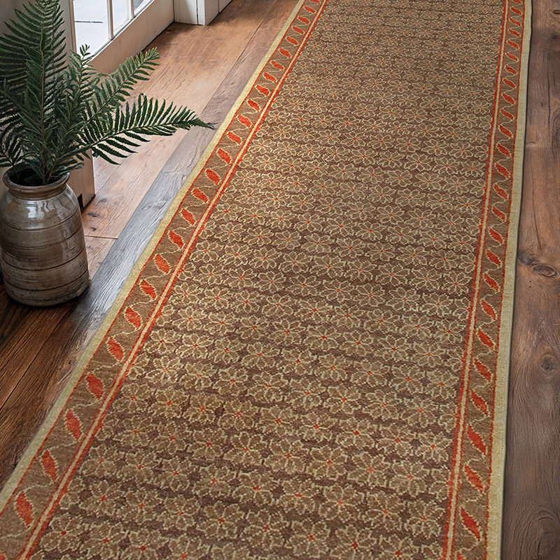 Nueva Alfombra Ushak Tejida a Mano - 80 cm x 300 cm - K0041017