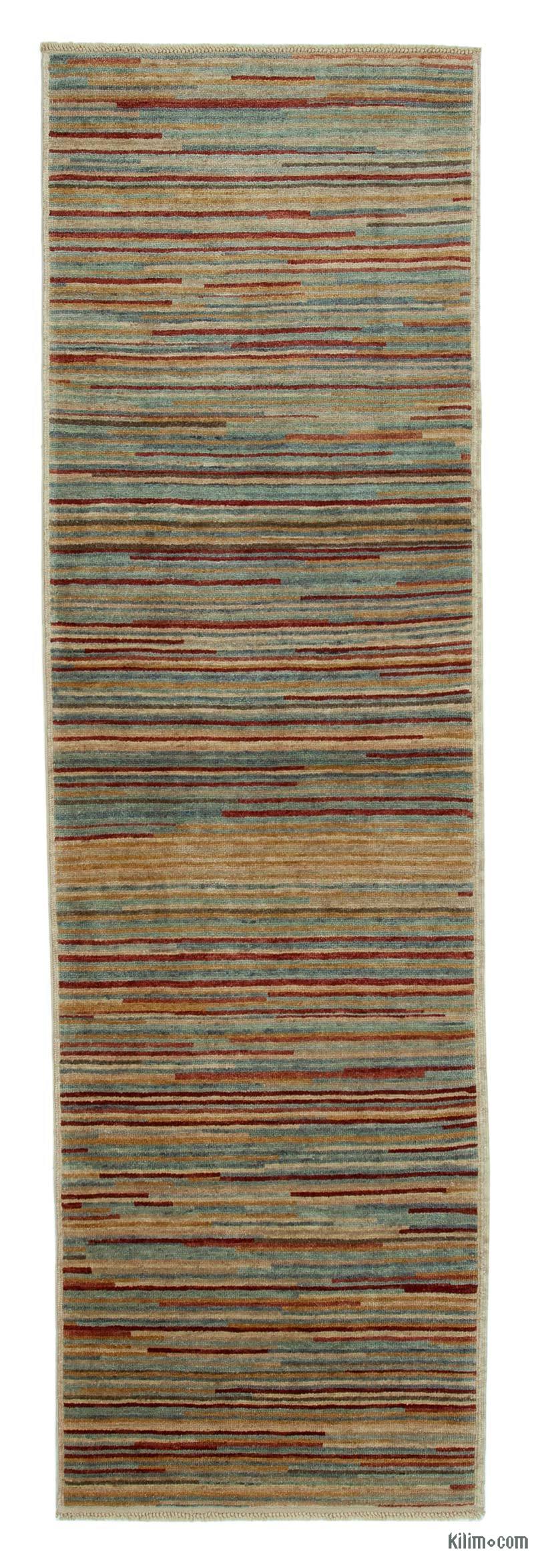 New Hand Knotted Wool Rug - 2' 9" x 9' 3" (33" x 111") - K0041025