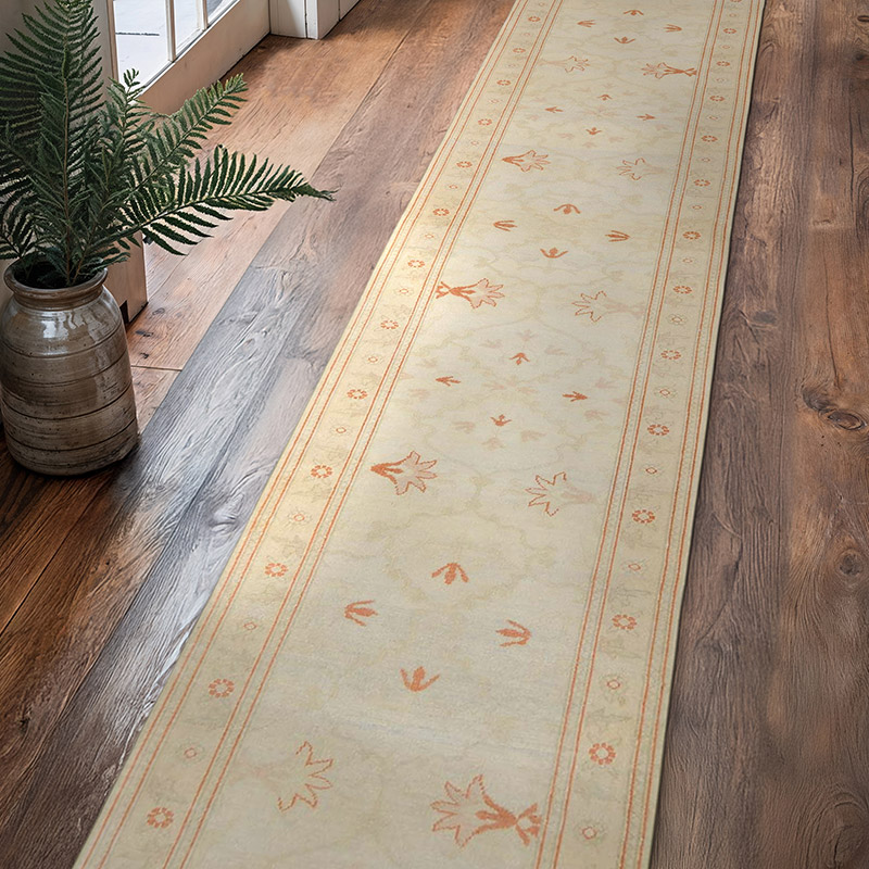 New Oushak Runner Rug - 2' 6" x 13' 8" (30" x 164") - K0041074