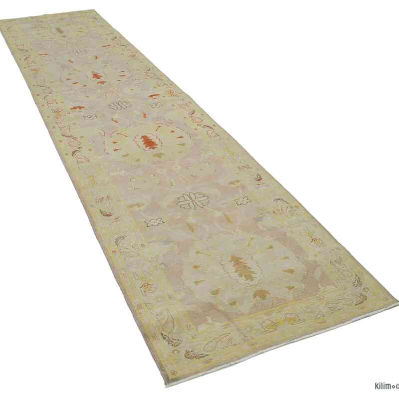 Nueva Alfombra Ushak Tejida a Mano - 87 cm x 361 cm - K0041076