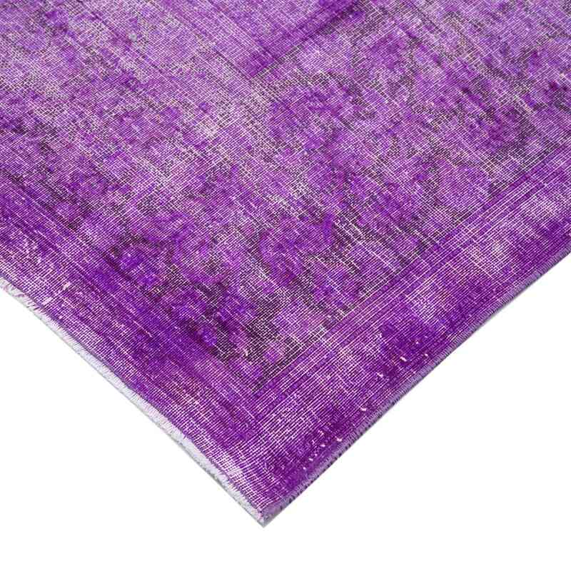 Purple Over-dyed Vintage Hand-Knotted Oriental Rug - 9' 7" x 13' 2" (115" x 158") - K0041099