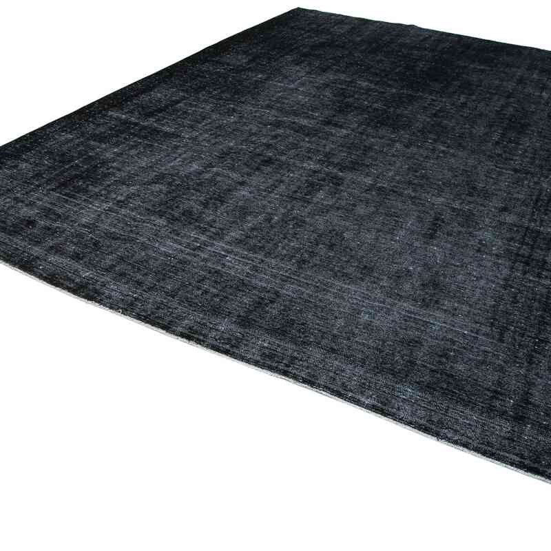 Black Over-dyed Vintage Hand-Knotted Oriental Rug - 9' 7" x 12' 8" (115" x 152") - K0041120