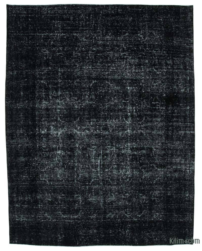 Siyah Boyalı El Dokuma Vintage Halı - 285 cm x 369 cm - K0041129