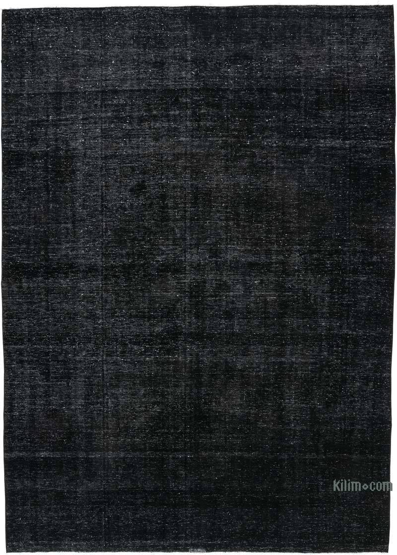 Black Over-dyed Vintage Hand-Knotted Oriental Rug - 8' 11" x 12' 6" (107" x 150") - K0041169