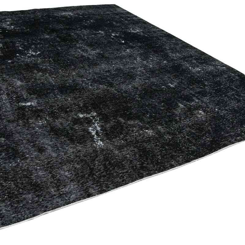 Black Over-dyed Vintage Hand-Knotted Oriental Rug - 9' 7" x 12' 7" (115" x 151") - K0041200
