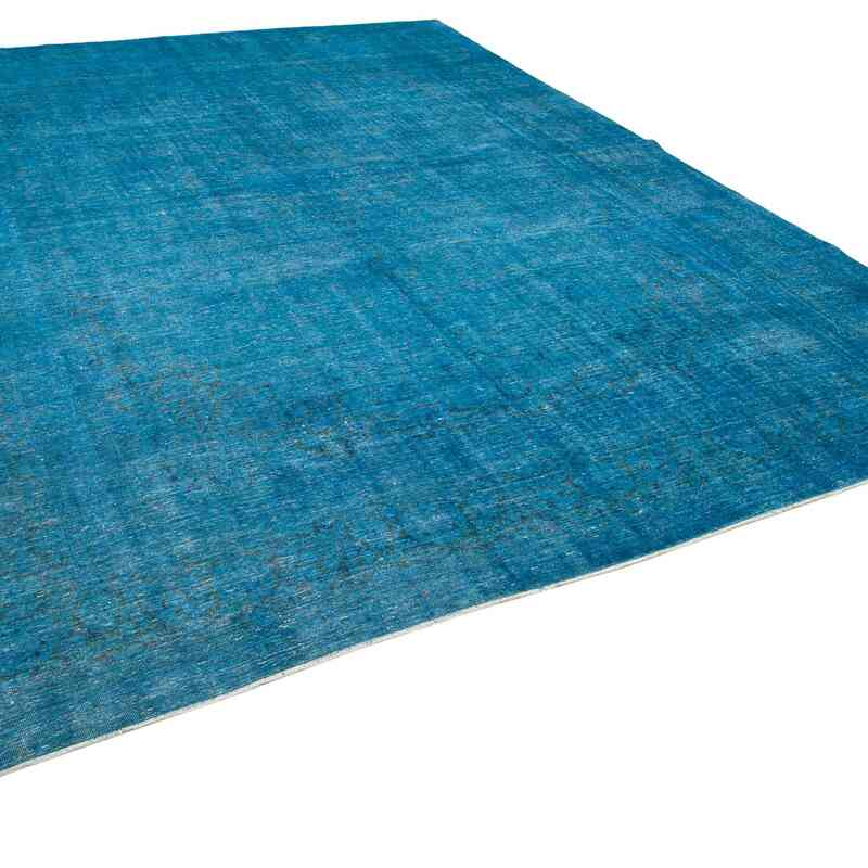 Aqua Over-dyed Vintage Hand-Knotted Oriental Rug - 10'  x 13' 3" (120" x 159") - K0041209