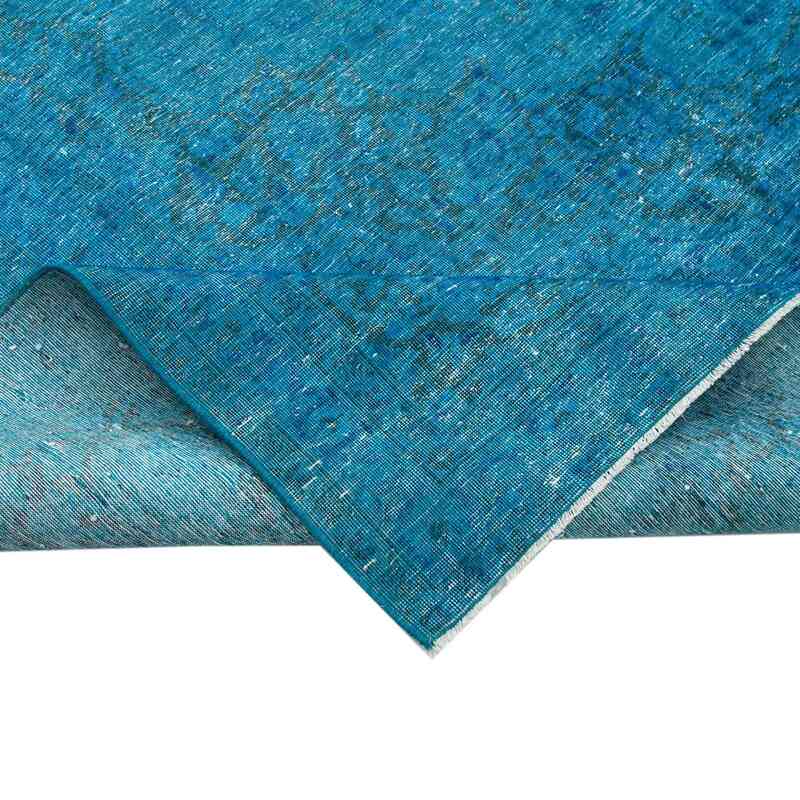 Aqua Over-dyed Vintage Hand-Knotted Oriental Rug - 10'  x 13' 3" (120" x 159") - K0041209