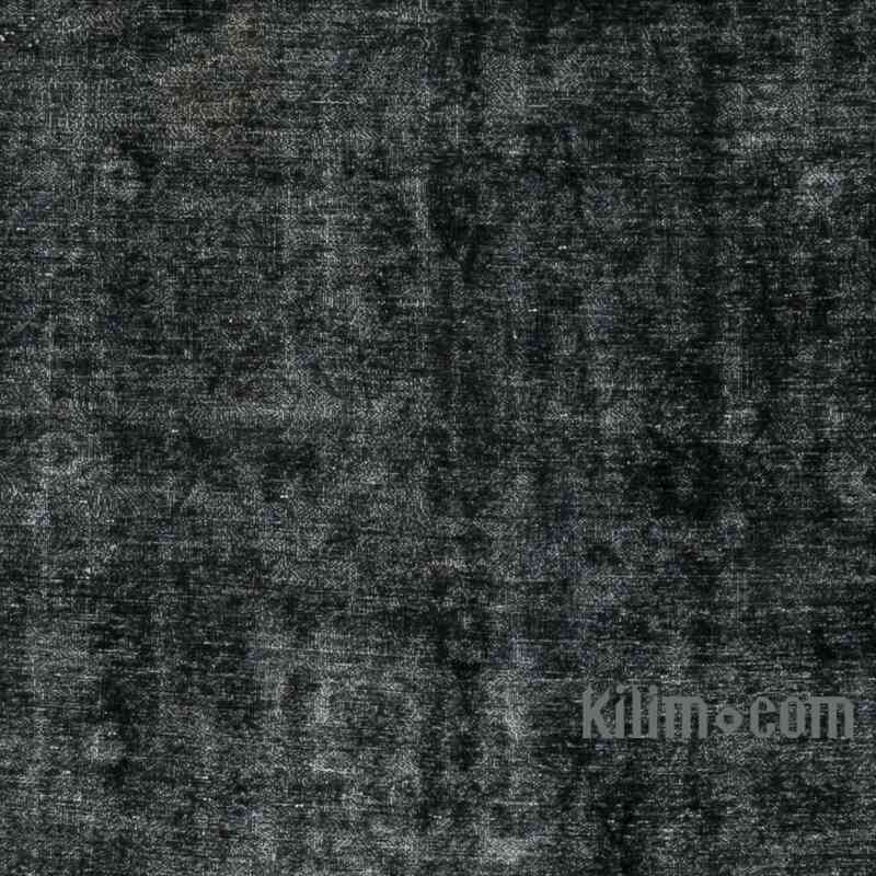 Black Over-dyed Vintage Hand-Knotted Oriental Rug - 9' 6" x 13' 5" (114" x 161") - K0041218