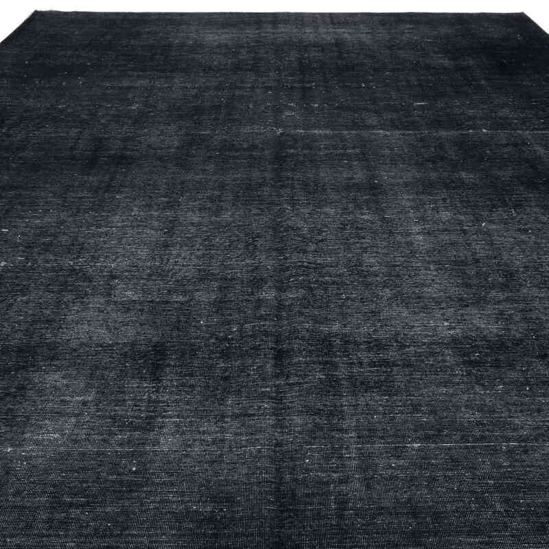 Black Over-dyed Vintage Hand-Knotted Oriental Rug - 9' 3" x 12' 5" (111" x 149") - K0041263