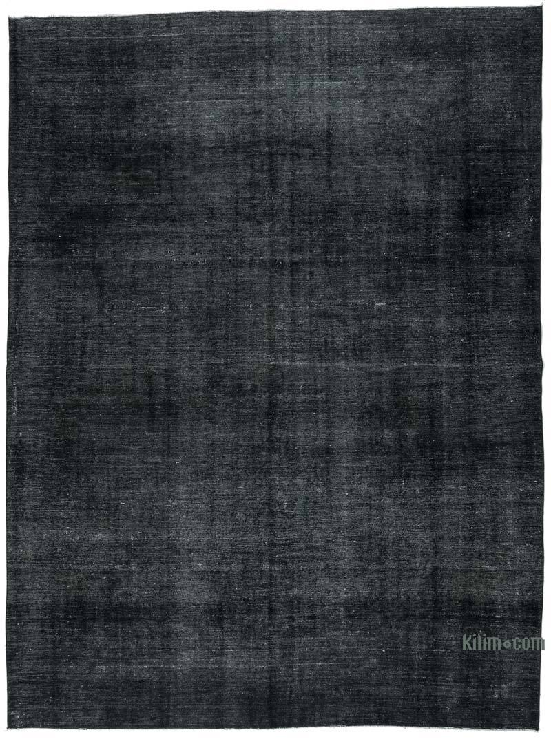 Black Over-dyed Vintage Hand-Knotted Oriental Rug - 9' 3" x 12' 5" (111" x 149") - K0041263