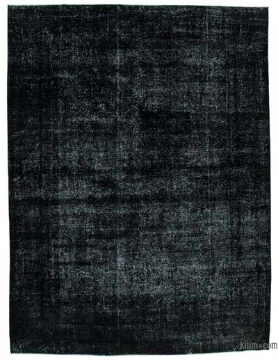 Siyah Boyalı El Dokuma Vintage Halı - 292 cm x 386 cm
