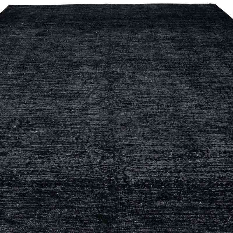 Black Over-dyed Vintage Hand-Knotted Oriental Rug - 9' 5" x 12' 11" (113" x 155") - K0041290