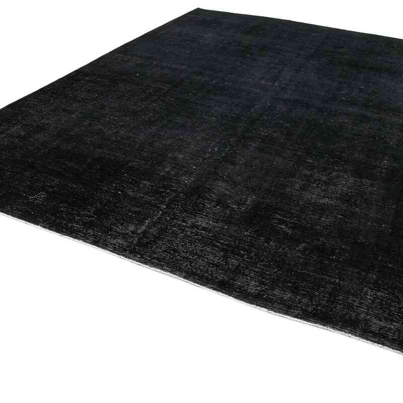 Black Over-dyed Vintage Hand-Knotted Oriental Rug - 9' 6" x 12' 10" (114" x 154") - K0041321