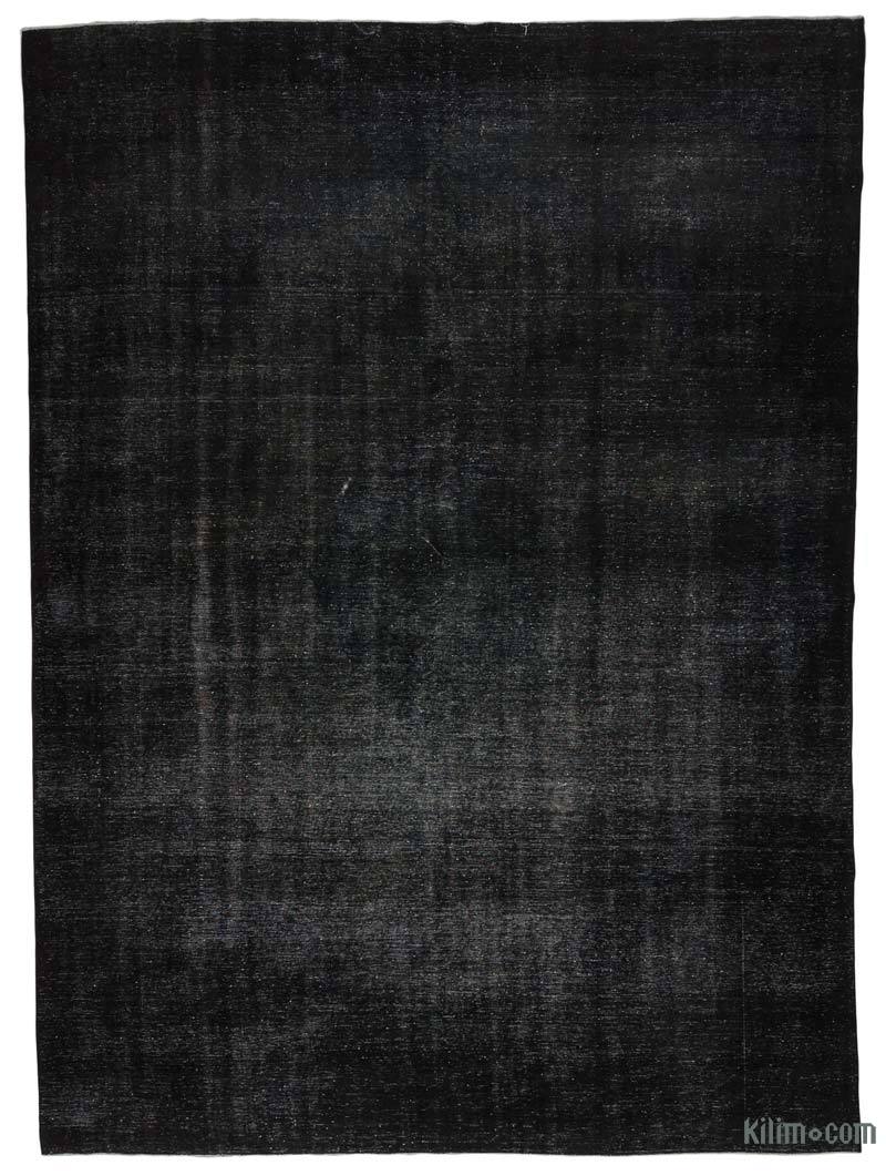 Siyah Boyalı El Dokuma Vintage Halı - 305 cm x 417 cm - K0041335