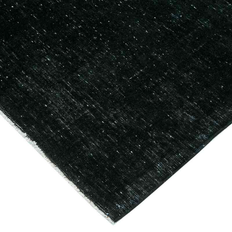 Black Over-dyed Vintage Hand-Knotted Oriental Rug - 9' 5" x 13' 1" (113" x 157") - K0041340