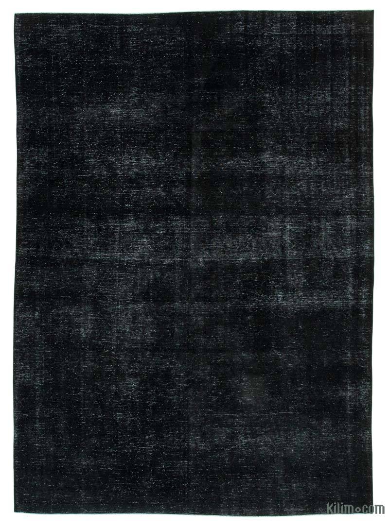 Black Over-dyed Vintage Hand-Knotted Oriental Rug - 9' 5" x 13' 1" (113" x 157") - K0041340
