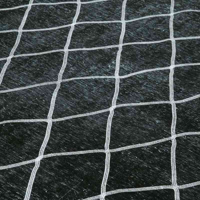 Negro Alfombra Turca bordada sobre teñida vintage - 286 cm x 389 cm - K0042767