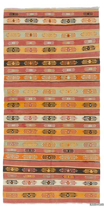 Multicolor Vintage Mut Kilim Rug - 4' 4" x 8' 7" (52" x 103")