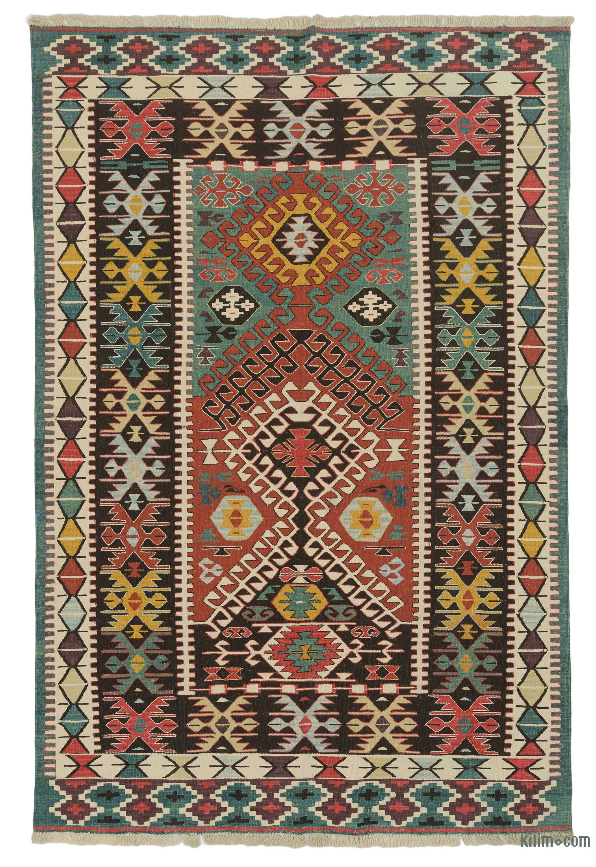 Multicolor New Handwoven Turkish Kilim Rug - 6' x 8' 11 (72 x 107)