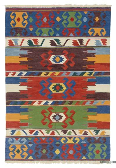 Çok Renkli Yeni El Dokuma Kilim