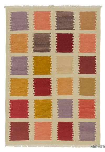 Multicolor New Handwoven Turkish Kilim Rug - 5' 11" x 8' 7" (71" x 103")