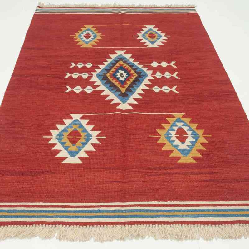 Kırmızı Yeni El Dokuma Kilim - K0043361