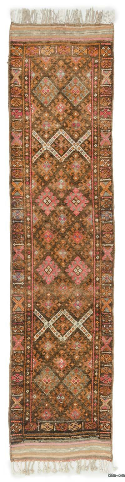 Çok Renkli Vintage Anadolu Yolluk - 93 cm x 382 cm