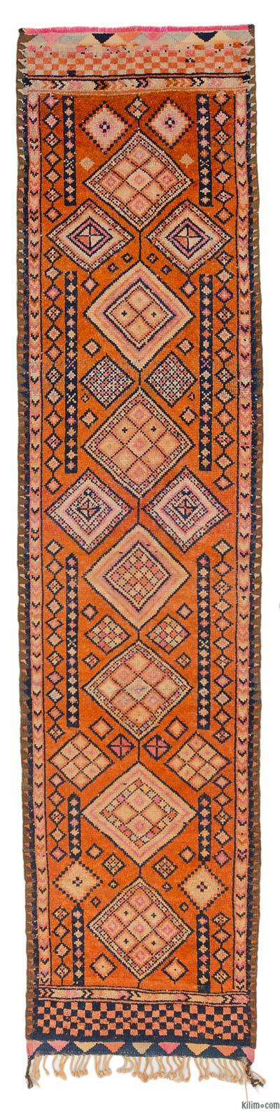 Multicolor Vintage Tribal Runner Rug - 2' 9" x 11' 9" (33" x 141")
